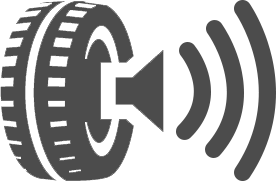 Ikona hluku odvaľovania pneumatík v EÚ